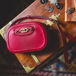 NWT MSRP$295 Lauren Ralph Lauren Small Crossbody Holiday Red Bag
